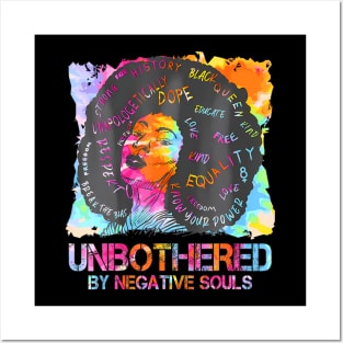 Break The Bias Black History Unbothered By Nagative Souls Posters and Art